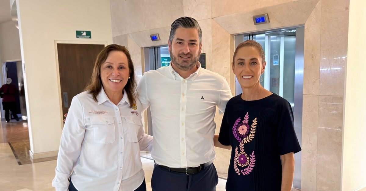 Daniel Cortina recibe a la presidenta Claudia Sheinbaum y a la gobernadora Rocío Nahle en Tuxpan — Unidad entre los tres niveles de gobierno, para continuar transformando al municipio.